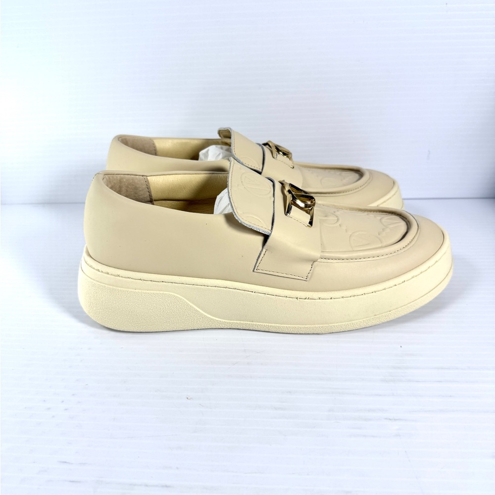 Valentino Men’s Loafer  Shoe with Golden Badge Logo - Picture 6 of 13